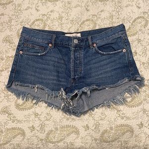 Free People Distressed Denim Shorts
